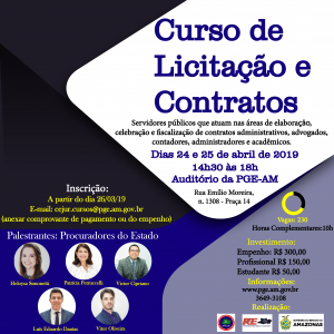 Imagem da notícia - PGE-AM promove curso sobre licitações e contratos públicos