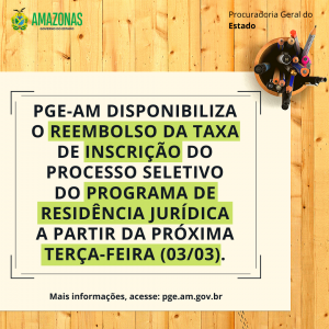 Imagem da notícia - Reembolso da taxa de inscrição do processo seletivo do Programa de Residência Jurídica será disponibilizado a partir da próxima terça-feira (03/03)