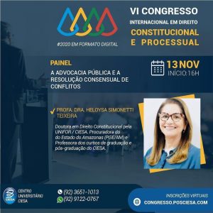 Imagem da notícia - Procuradores da PGE-AM vão palestrar em congresso internacional sobre Direto Constitucional e Processual na próxima sexta-feira (13/11)