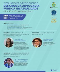 Imagem da notícia - PGE-AM promove webinário para debater sobre os desafios da advocacia pública na atualidade, nos dias 15 e 16 de dezembro
