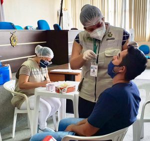 Imagem da notícia - Servidores da PGE-AM participam de ação de testes para a covid-19.