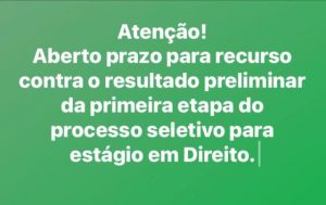 Imagem da notícia - PGE-AM divulga resultado preliminar da primeira etapa do processo seletivo para estágio em Direito e abre prazo para recurso